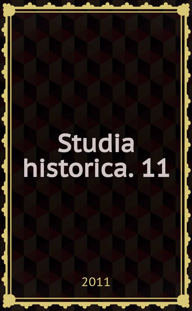 Studia historica. 11