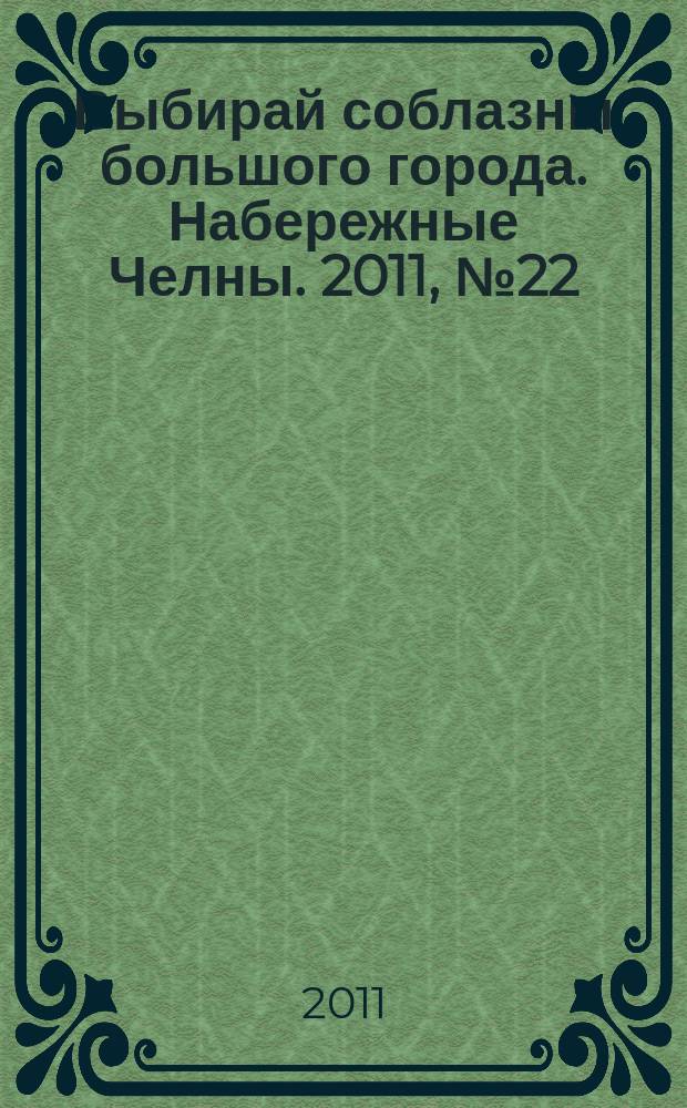Выбирай соблазны большого города. Набережные Челны. 2011, № 22 (67)