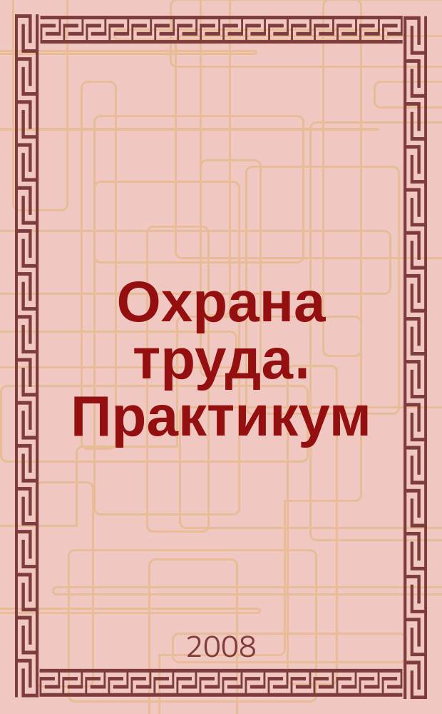 Охрана труда. Практикум : Анализ. несчаст. случаев на пр-ве Лекторий по прогр. обучения Прил. к журн. "Охрана труда и социальное страхование". 2008, № 9