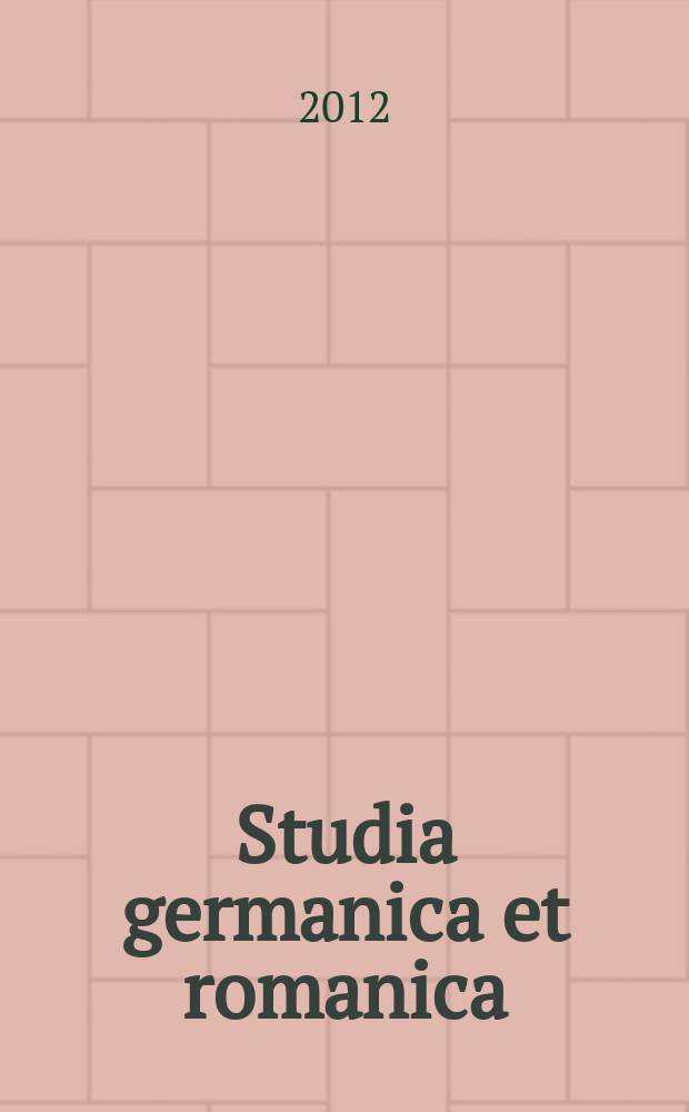 Studia germanica et romanica: Iноземнi мови. Зарубiжна лiтература. Методика викладання : Наук. журн. Т. 9, № 1 (25)