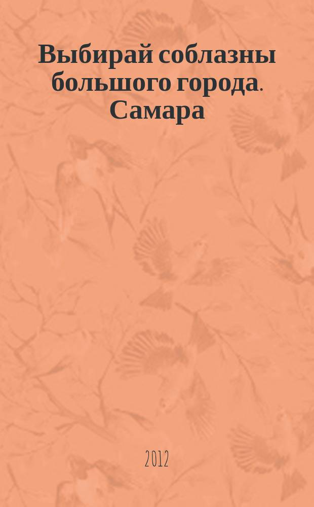 Выбирай соблазны большого города. Самара : рекламно-информационный журнал. 2012, № 16 (138)