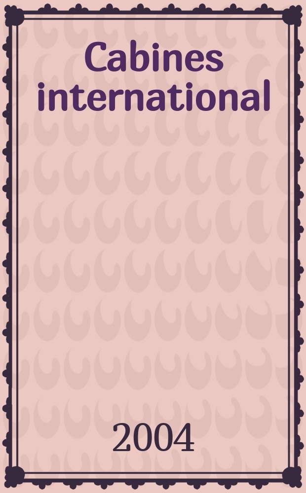 Cabines international : Красота-наука и профессия. 2004, № 3 (16)