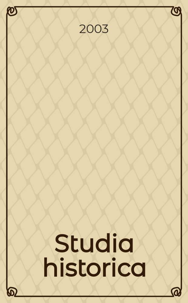 Studia historica