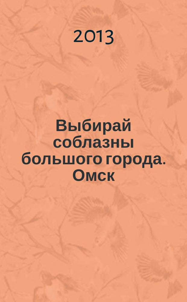 Выбирай соблазны большого города. Омск : развлечения, отдых, зрелища, культурный досуг. 2013, № 14 (160)