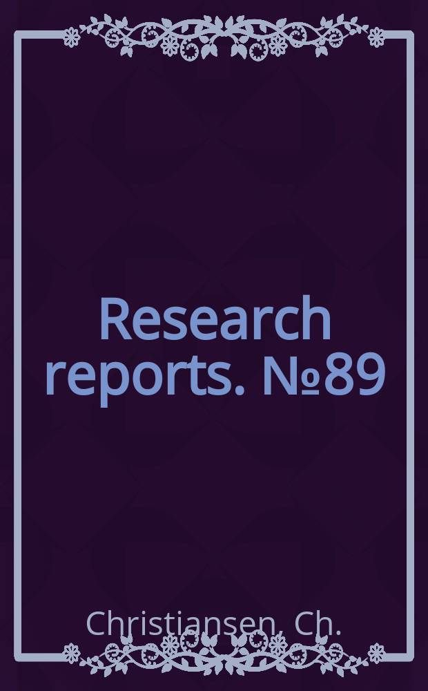 Research reports. №89 : Re-interpreting "segmented" grain-size curves
