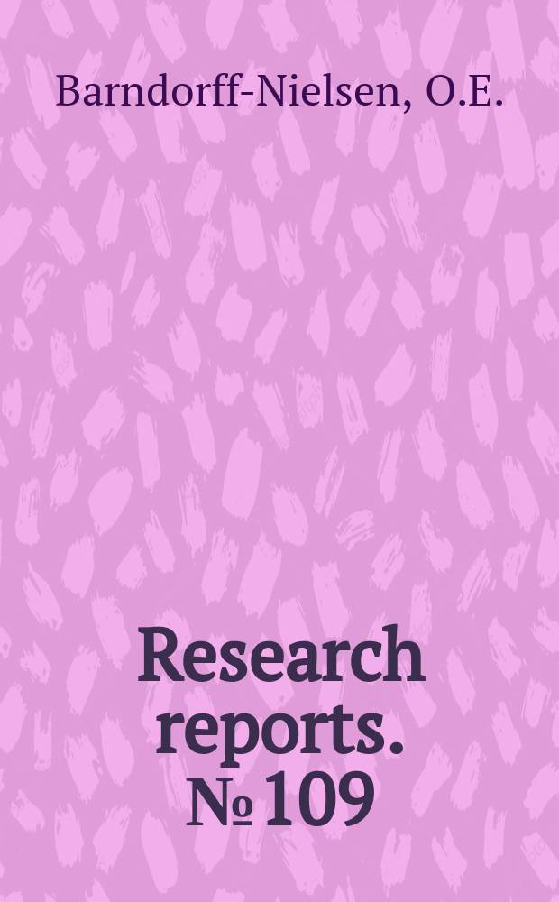 Research reports. №109 : Contribution to the discussion...