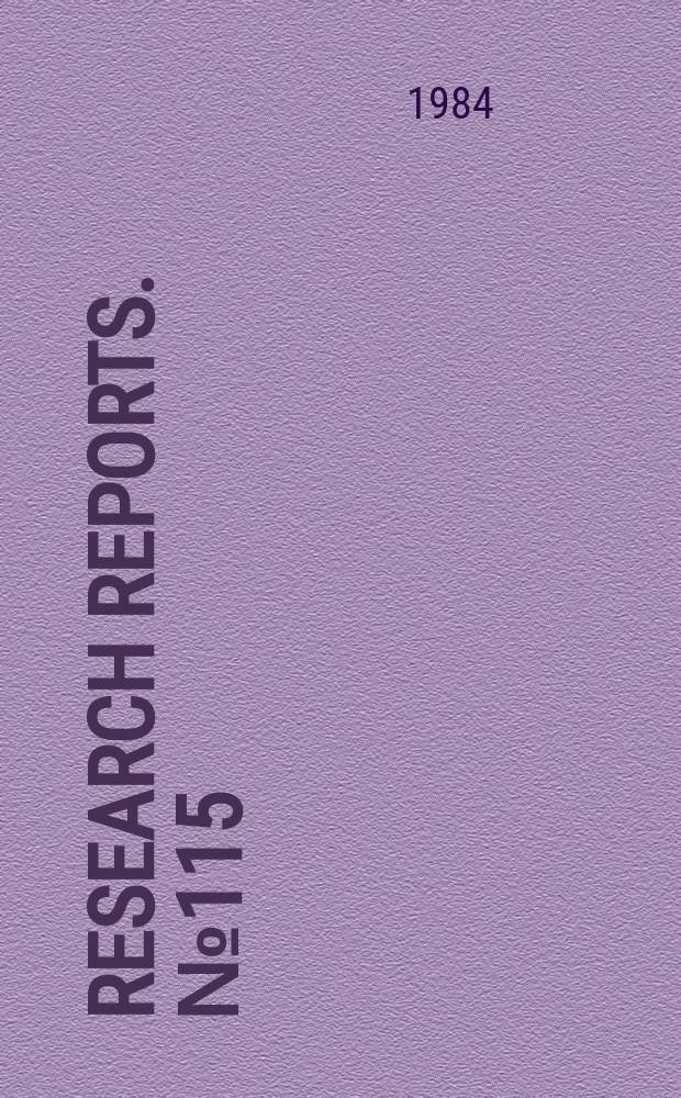 Research reports. №115 : Statistical models for stereological...