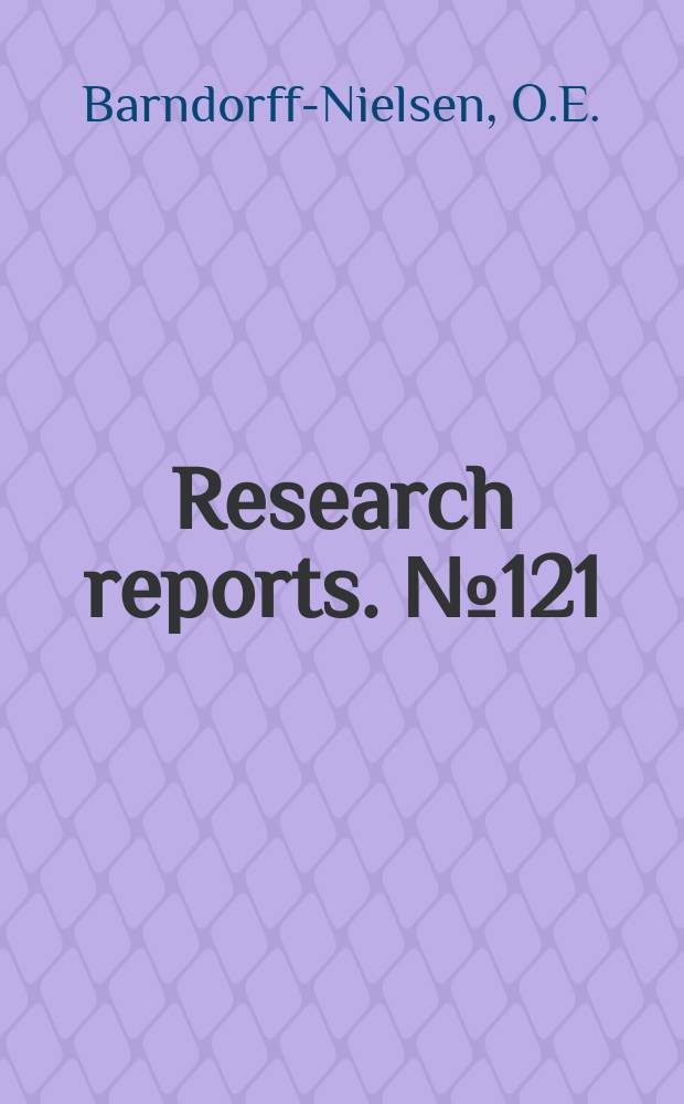 Research reports. №121 : Properties of modified profile likelihood