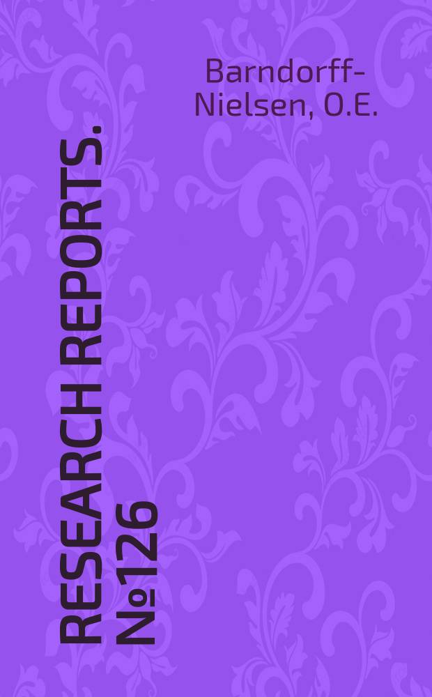 Research reports. №126 : Inference on full or partial parameters