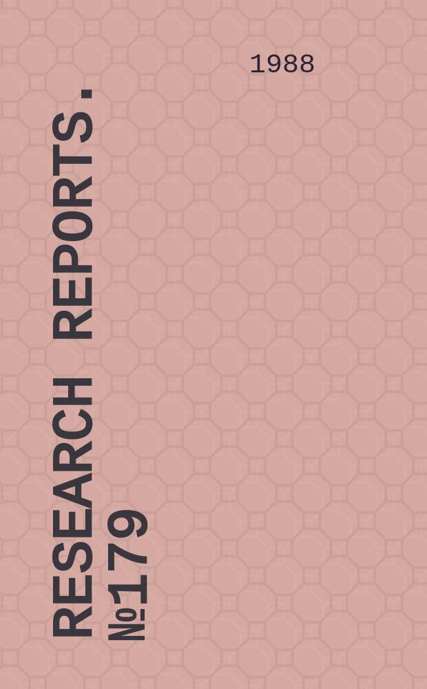 Research reports. №179 : Is the improved likelihood ratio statistic...