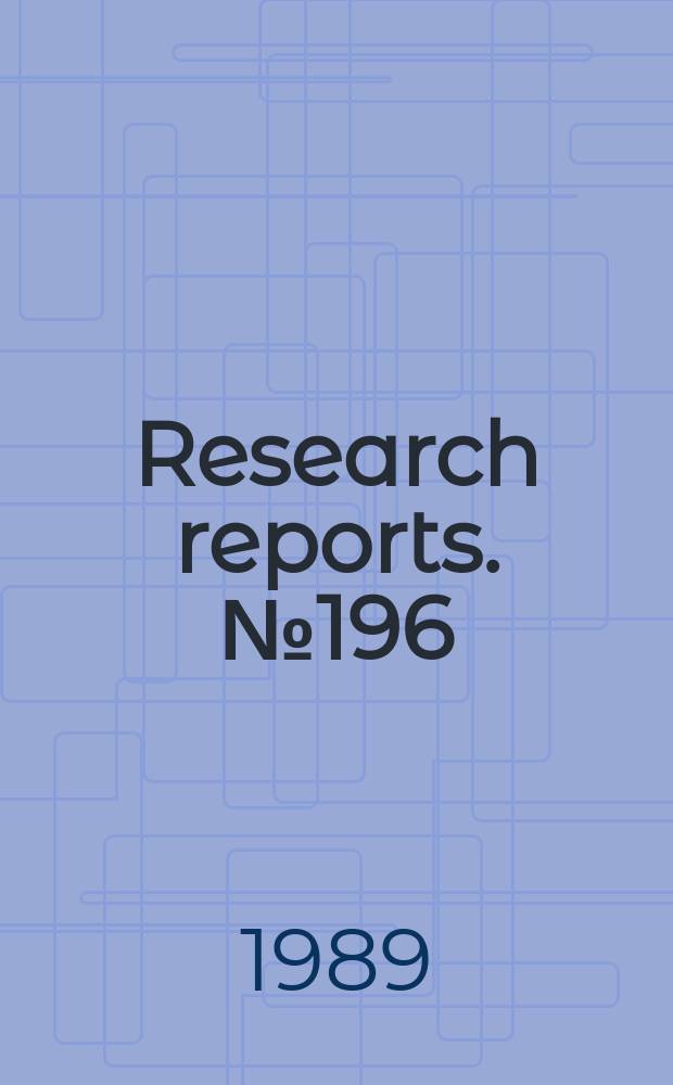 Research reports. №196 : Sorting texture and structure