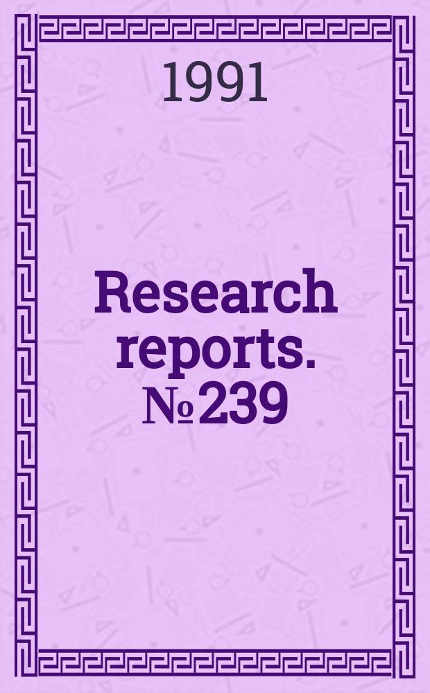 Research reports. №239 : Finite-dimensional algebraic representations of the infinite phylon group