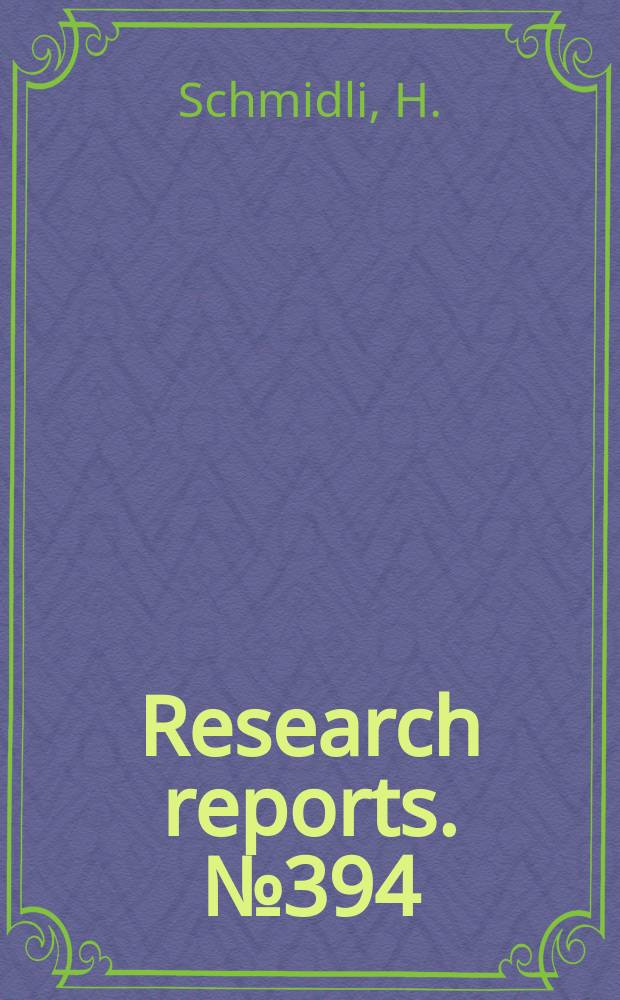 Research reports. №394 : Distribution of the first ladder height...