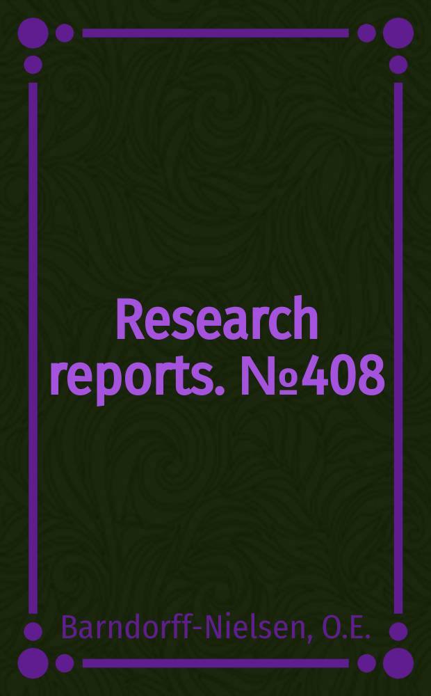 Research reports. №408 : Apparent scaling