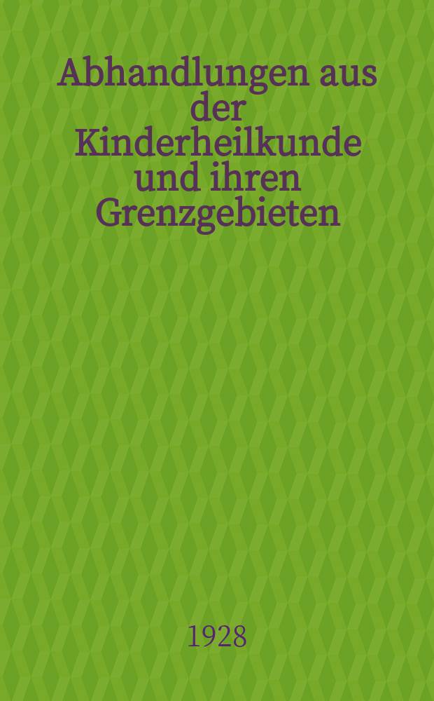 Abhandlungen aus der Kinderheilkunde und ihren Grenzgebieten : Beihefte zum Jahrbuch für Kinderheilkunde. H.19 : Lichtwirkung und antirachitischer Schutzstoff im lebenden Organismus