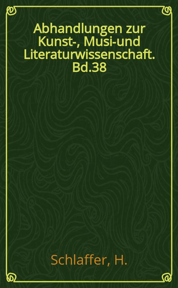 Abhandlungen zur Kunst-, Musik- und Literaturwissenschaft. Bd.38 : Lyrik im Realismus