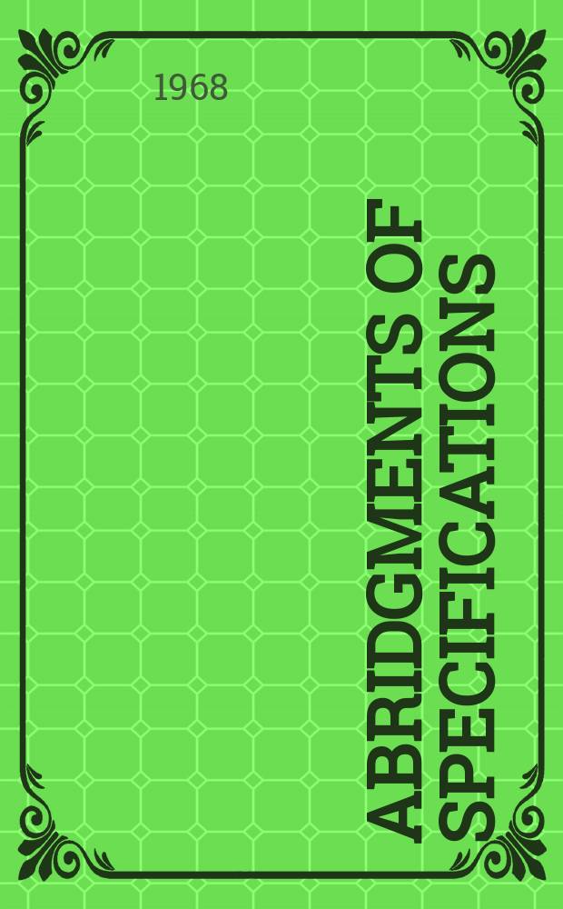 Abridgments of specifications : 1000001-1025000. I, №20