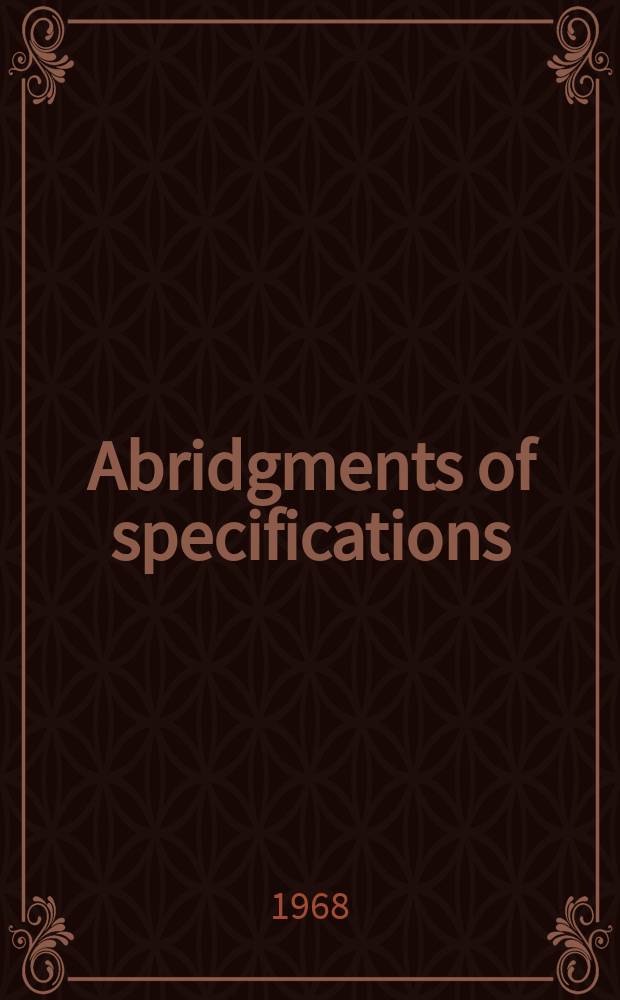 Abridgments of specifications : 1000001-1025000. V, №35