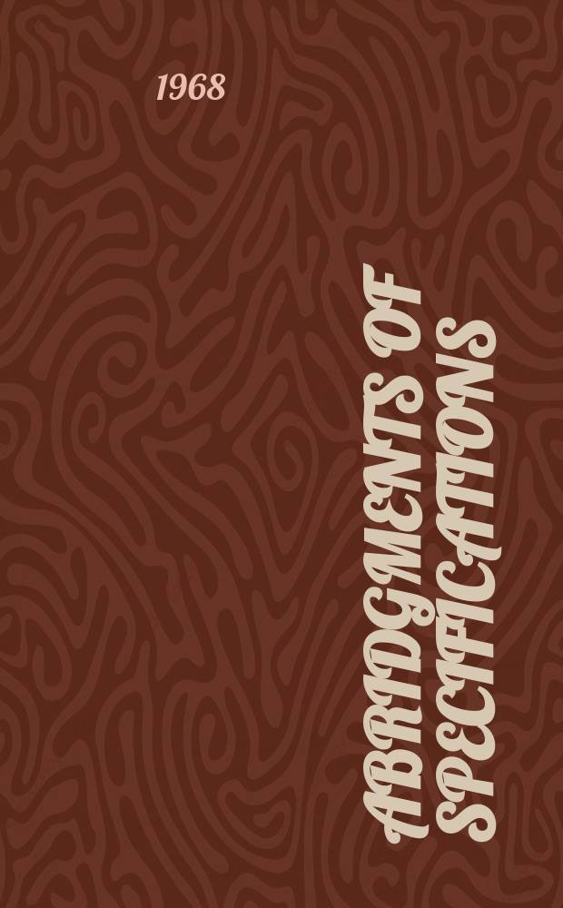 Abridgments of specifications : 1000001-1025000. XXIII, №35