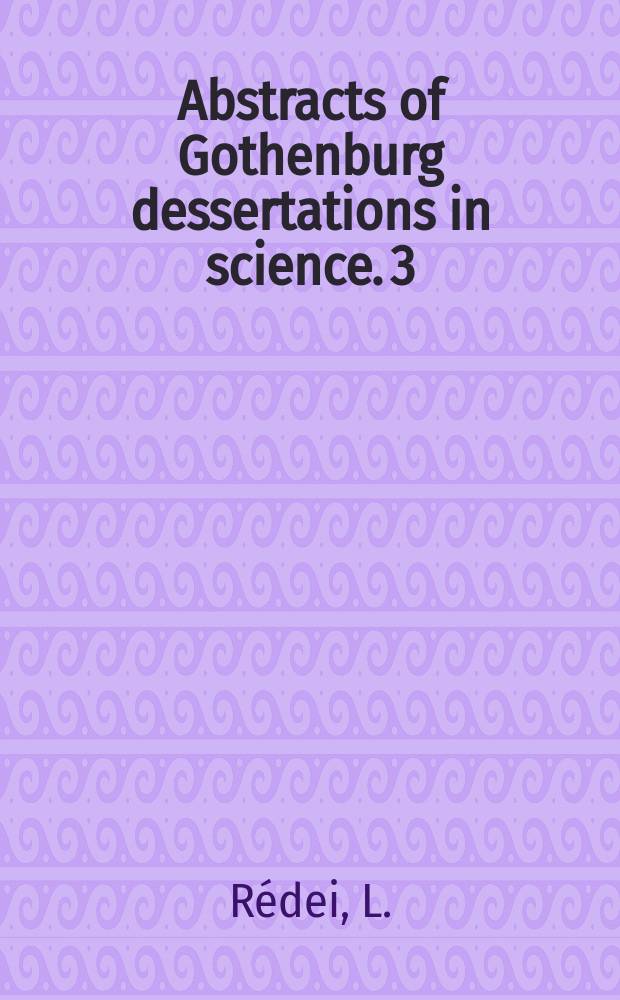 Abstracts of Gothenburg dessertations in science. 3 : Relativistic two-particle scattering