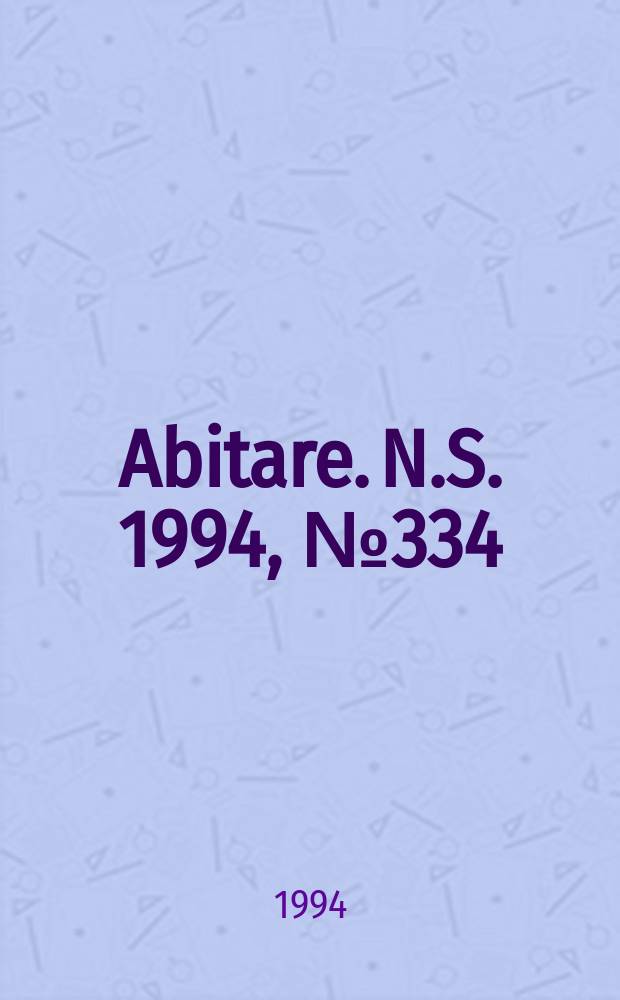 Abitare. N.S. 1994, №334