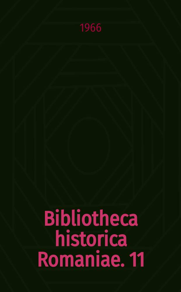 Bibliotheca historica Romaniae. 11 : La réforme agraire de 1864 en Roumanie et son application