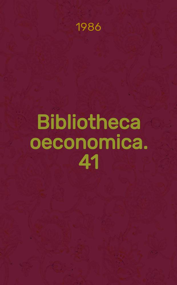 Bibliotheca oeconomica. 41 : Dimensiune întreprindeni industrisle
