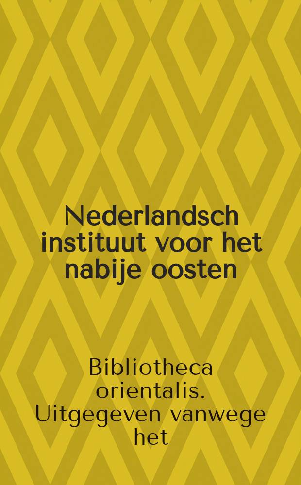 Nederlandsch instituut voor het nabije oosten
