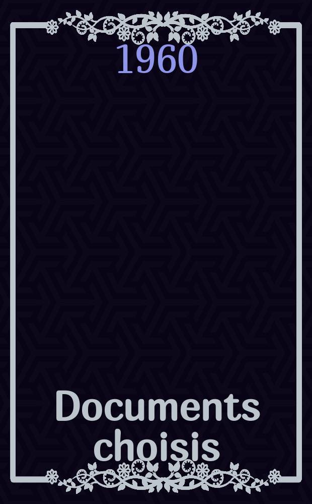 Documents choisis