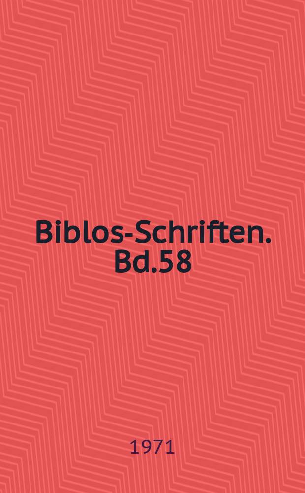 Biblos-Schriften. Bd.58 : Josef Stummvoll