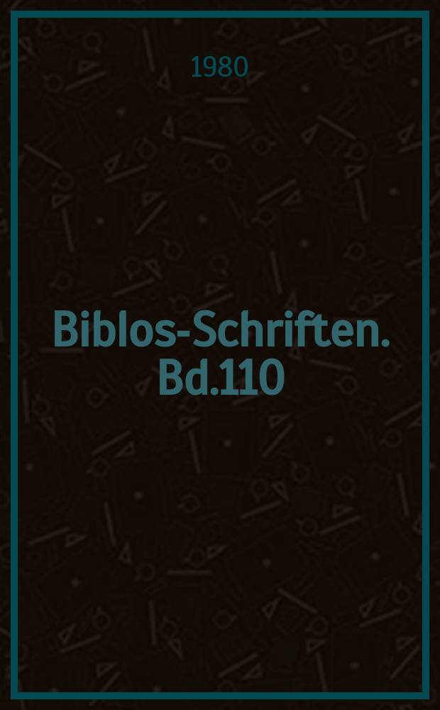 Biblos-Schriften. Bd.110 : Theaterskizzen von Erni Kniepert