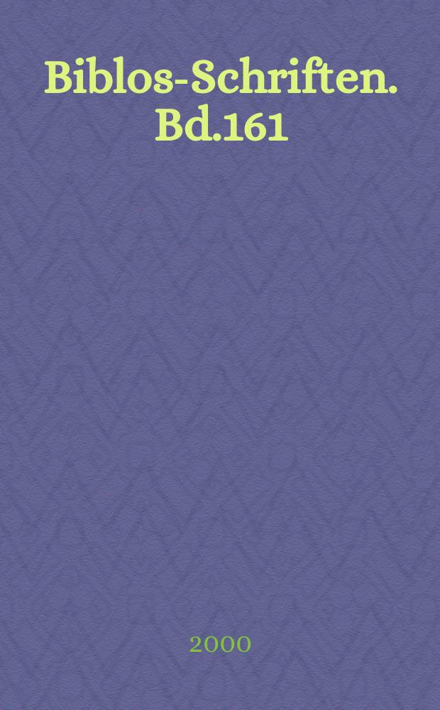 Biblos-Schriften. Bd.161 : Dokumente und datenbanken in elektronischen Netzen