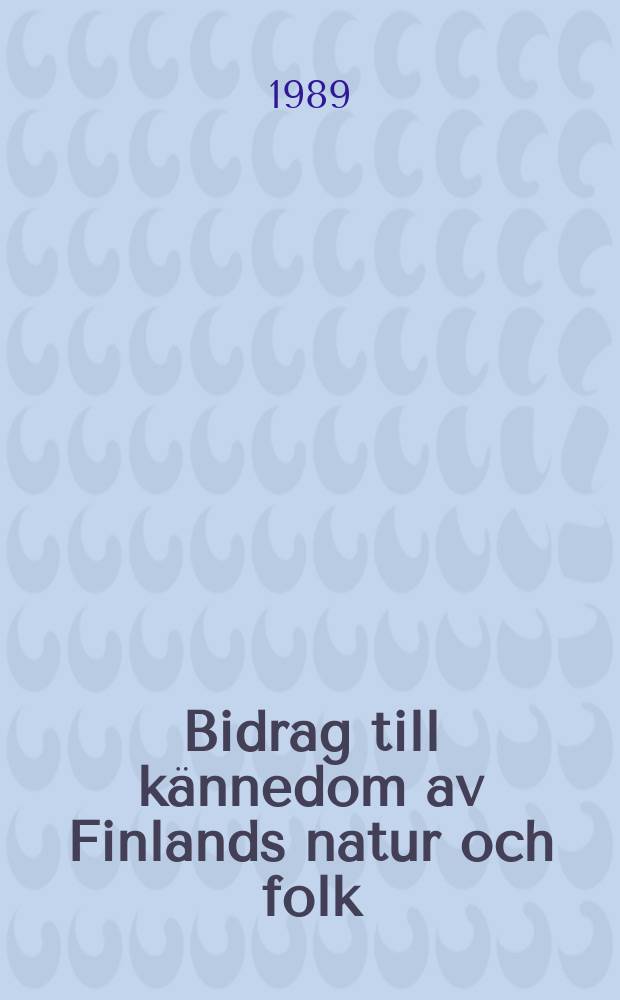 Bidrag till kännedom av Finlands natur och folk : Utgifna af Finska vetenskaps-soc. H.137 : Ålands kulturlandskap 1700-talet