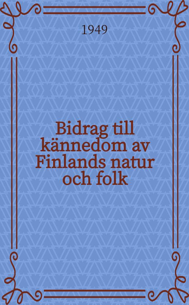 Bidrag till kännedom av Finlands natur och folk : Utgifna af Finska vetenskaps-soc. H.93, №3 : Riktlinjer och problem för meteorologin i Finland, speciellt klimatforskningen