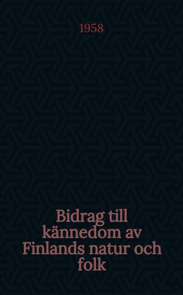 Bidrag till kännedom av Finlands natur och folk : Utgifna af Finska vetenskaps-soc. H.101 : Die Gefässpflanzerflora beiderseits Skiftet im Schärenarchipel Südwestfinnlands Kinchspiele Korpo, Houtskär, Nagu, Iniö, Brändö, Kumlinge, Sottunga und Kökar