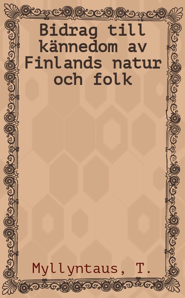 Bidrag till kännedom av Finlands natur och folk : Utgifna af Finska vetenskaps-soc. H.134 : Teknologinen muutos Suomen teollisuudessa...