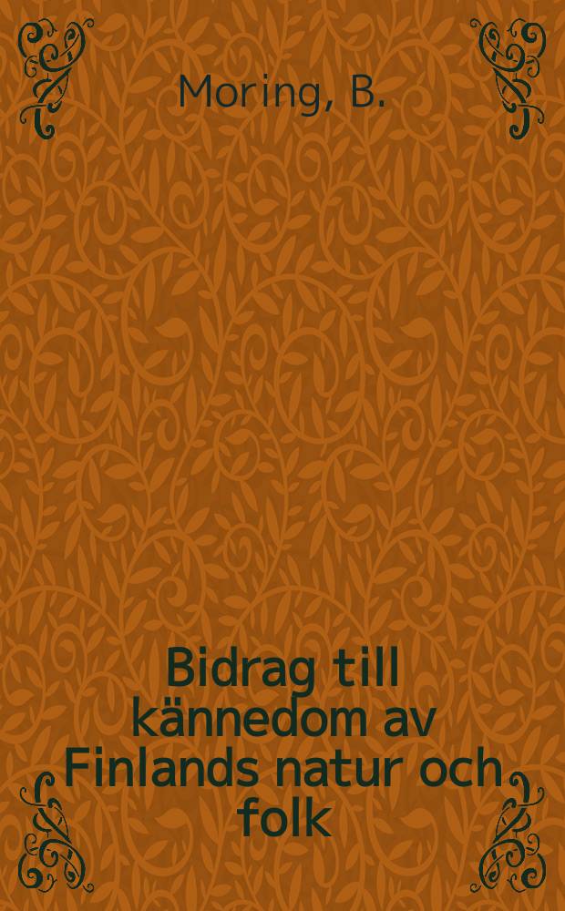 Bidrag till kännedom av Finlands natur och folk : Utgifna af Finska vetenskaps-soc : Skärgårdsbor