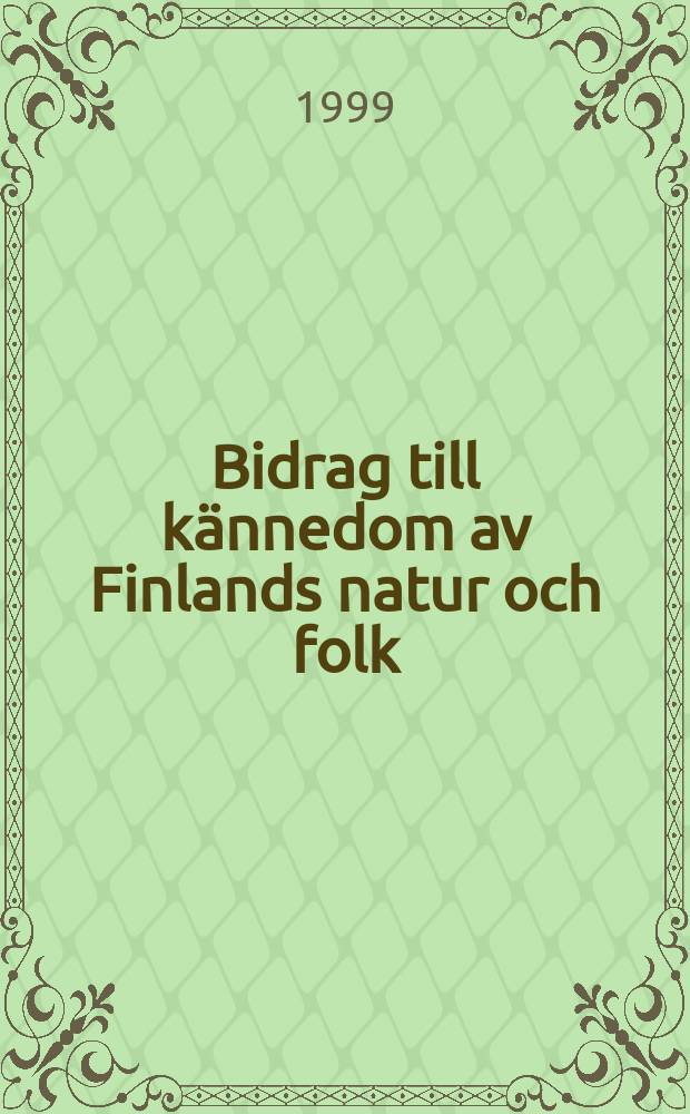 Bidrag till kännedom av Finlands natur och folk : Utgifna af Finska vetenskaps-soc : Taloudelliset eturyhmät neuvotteluprossesseissa