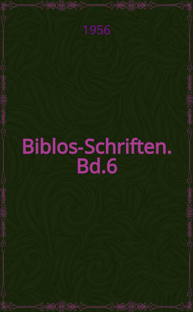Biblos-Schriften. Bd.6 : Die Österreichische Nationalbibliothek. Geschichte-Bestände-Aufgaben