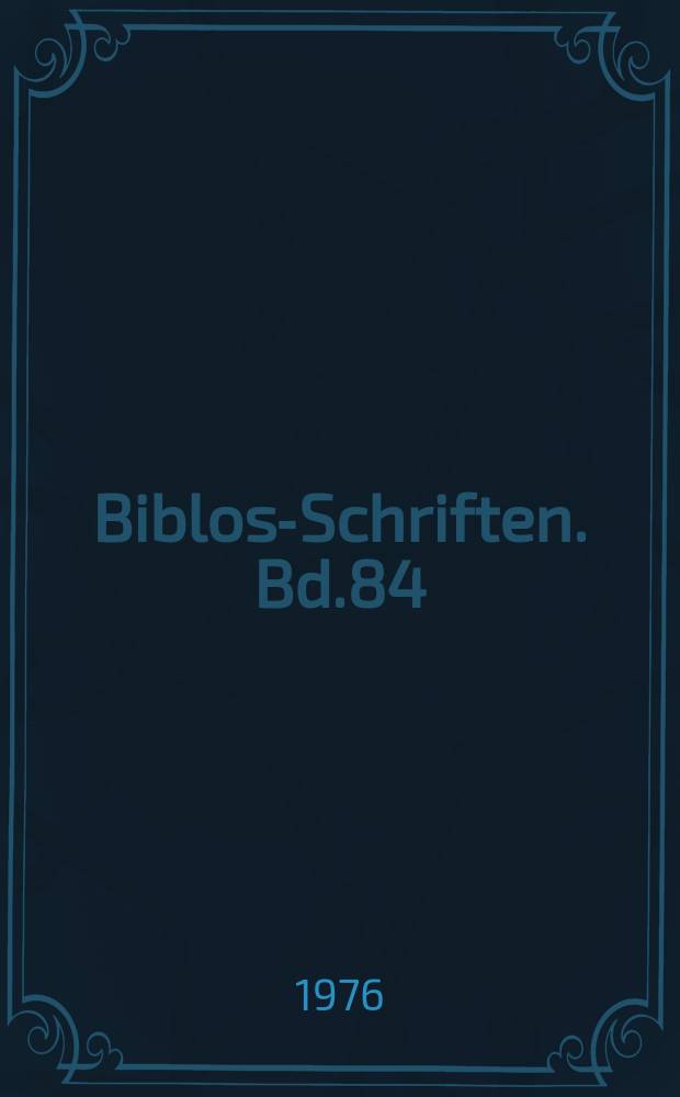 Biblos-Schriften. Bd.84 : Das Slowenische Bibliothekswesen