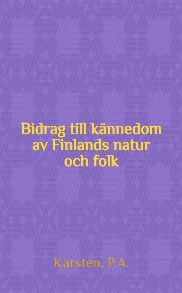 Bidrag till kännedom av Finlands natur och folk : Utgifna af Finska vetenskaps-soc. H.31 : Mycologia fennica