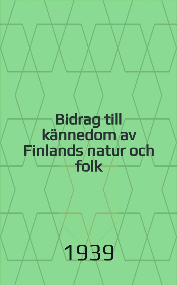 Bidrag till kännedom av Finlands natur och folk : Utgifna af Finska vetenskaps-soc. H.87, №2 : Carragen-alger i Petsamo och Nordnorge