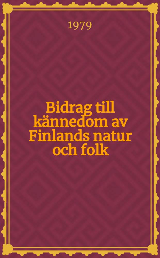Bidrag till kännedom av Finlands natur och folk : Utgifna af Finska vetenskaps-soc. H.122 : Työttömyyden tausta ja vaikutukset