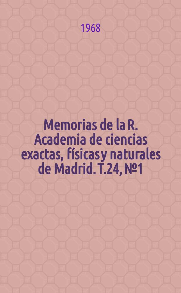 Memorias de la R. Academia de ciencias exactas, físicas y naturales de Madrid. T.24, №1 : El Burdigalense inferior, parálico, de la ladera Norte del Puig Mayor (Mallorca)