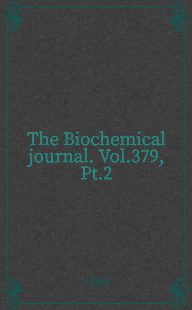 The Biochemical journal. Vol.379, Pt.2