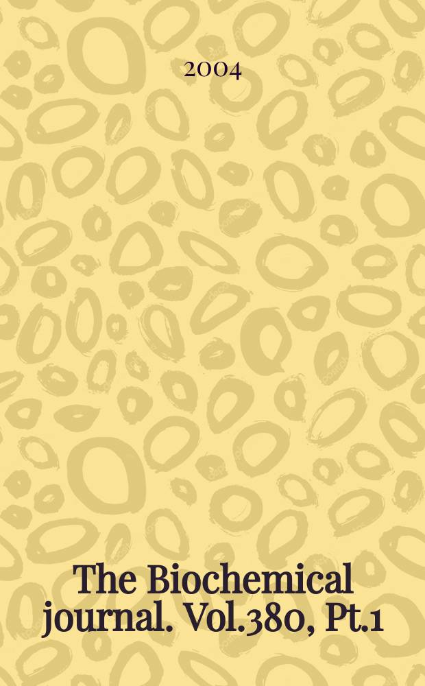 The Biochemical journal. Vol.380, Pt.1