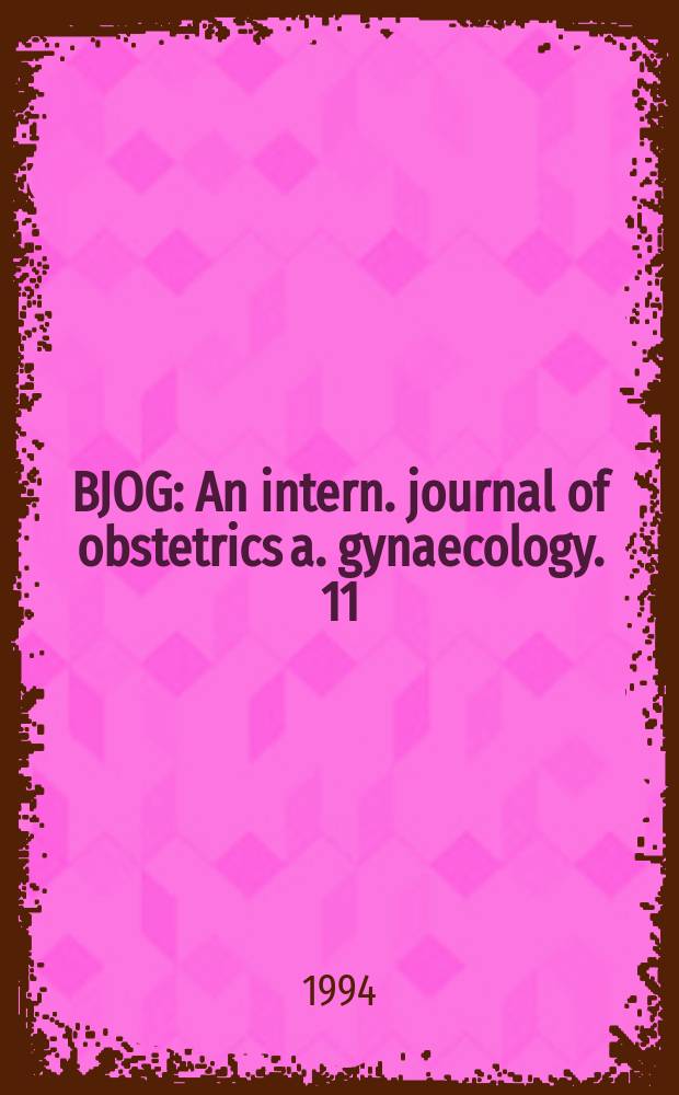 BJOG : An intern. journal of obstetrics a. gynaecology. 11 : Treating the patient with menorrhagia