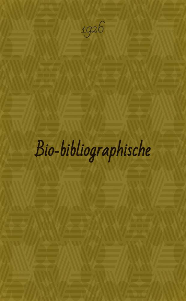 Bio-bibliographische : Beiträge zur Geschichte der Rechts- und Staatswissenschaften. H.2 : Die juristische Literatur der Sowjet - Union