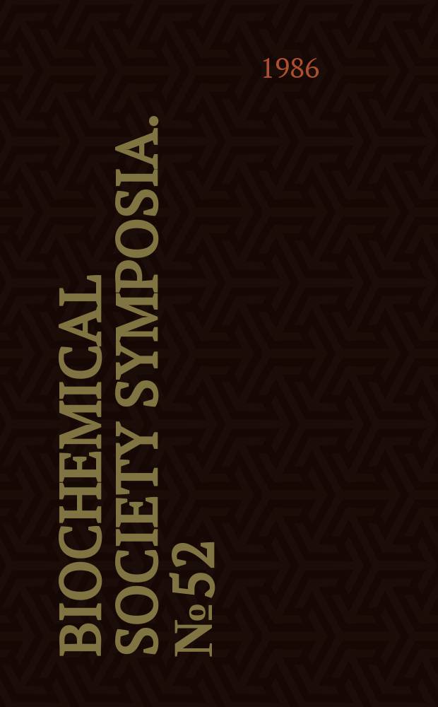 Biochemical society symposia. №52 : Molecular neurobiology