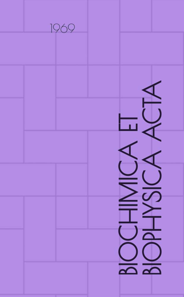 Biochimica et biophysica acta : International journal of biochemistry and biophysics. Vol.174 №2